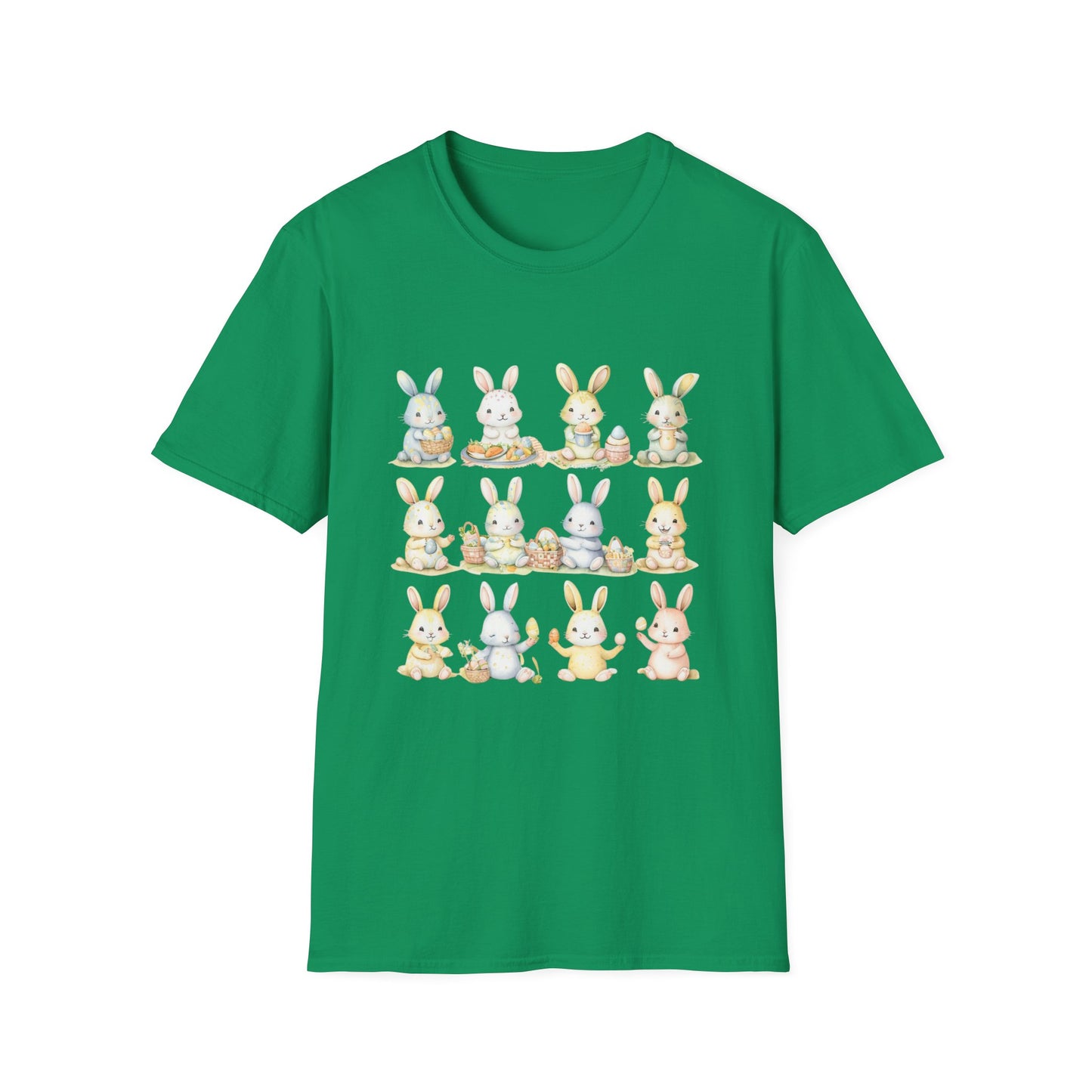 Bunny Picnic Unisex Softstyle T-Shirt for Easter
