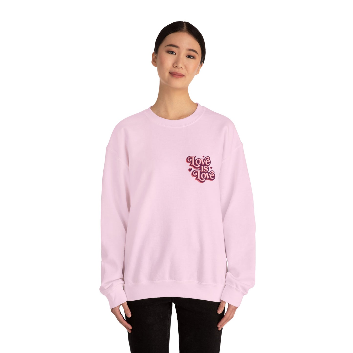 Love is Love Embroidered Unisex Heavy Blend™ Crewneck Sweatshirt