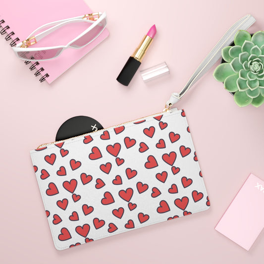 Floating Hearts Clutch Bag