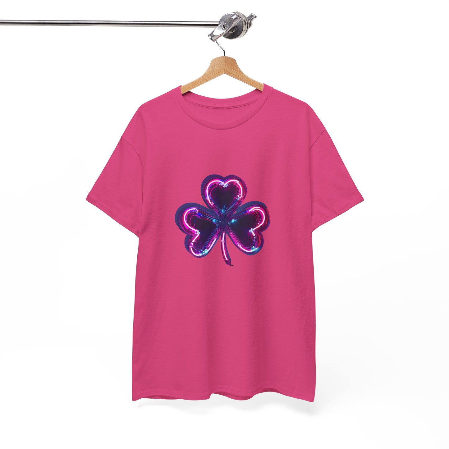 Electric Luck - Pink and Blue Unisex Heavy Cotton Tee