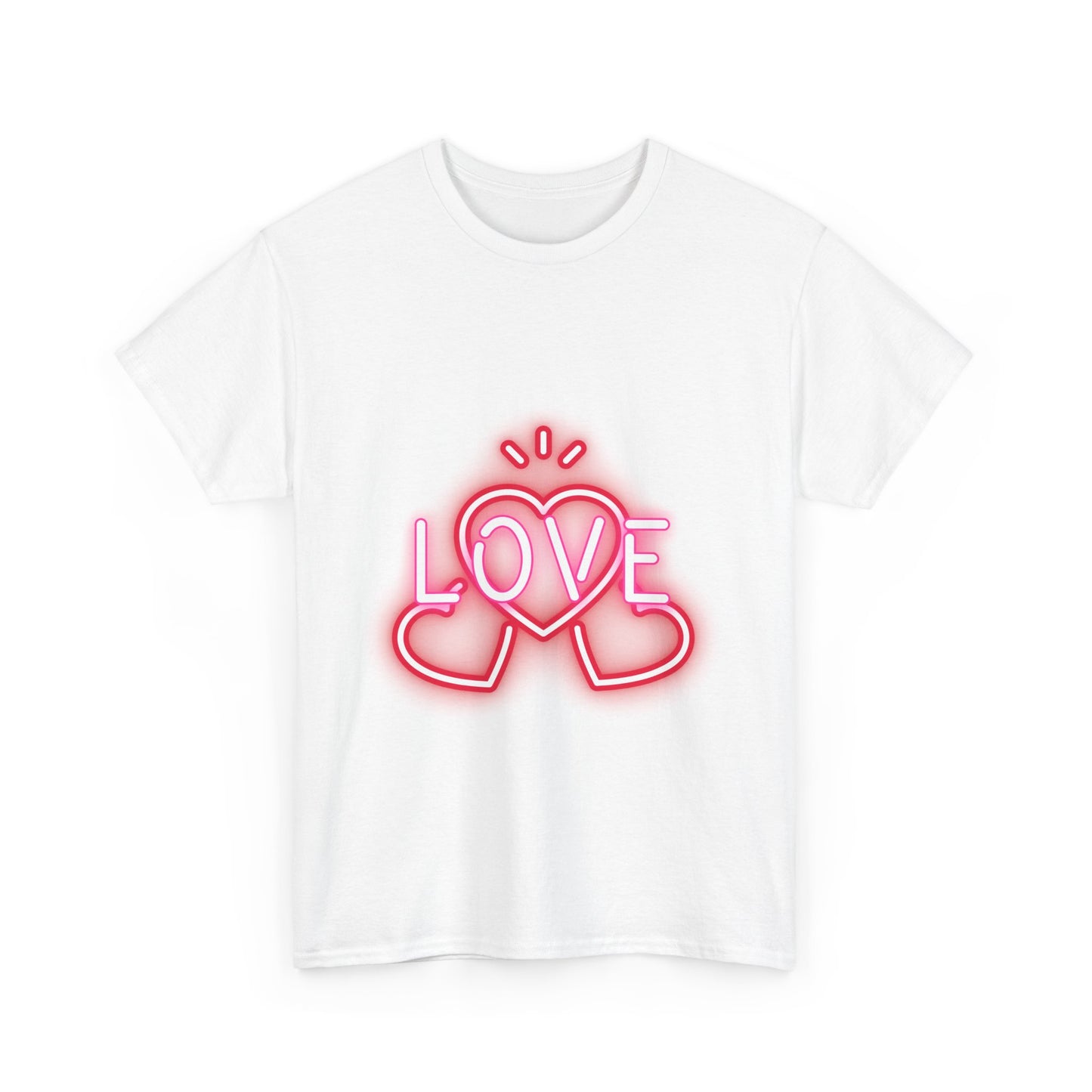 Neon Triple Heart Unisex Heavy Cotton Tee