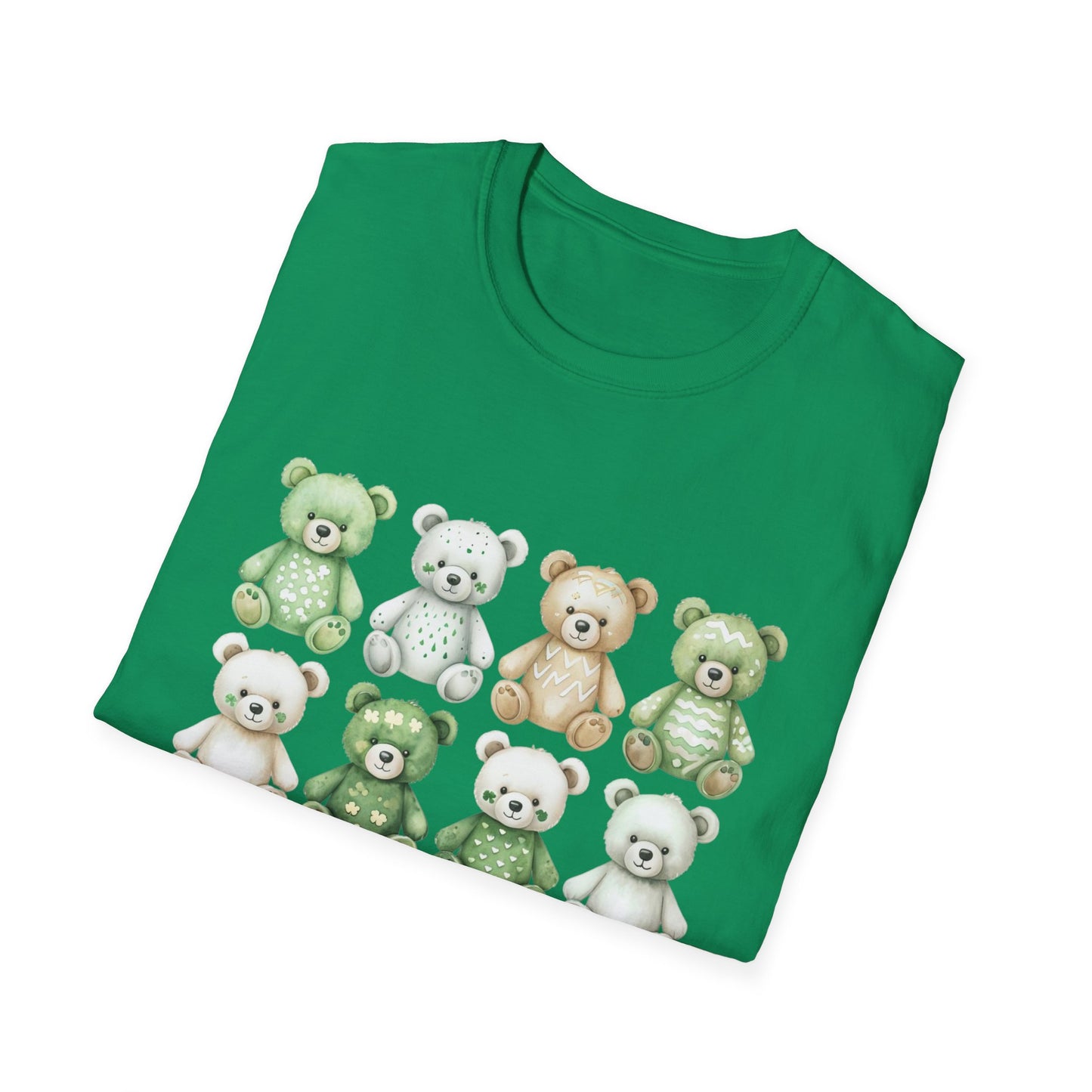 Teddy Bear Party - St. Patrick's Day Unisex Softstyle T-Shirt