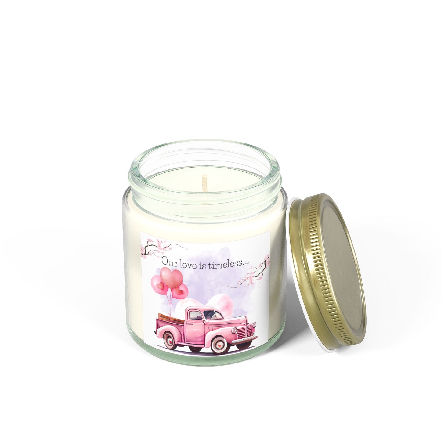 Our Love is Timeless Cashmere Musk Scented Candles, Coconut Apricot Wax (4oz)