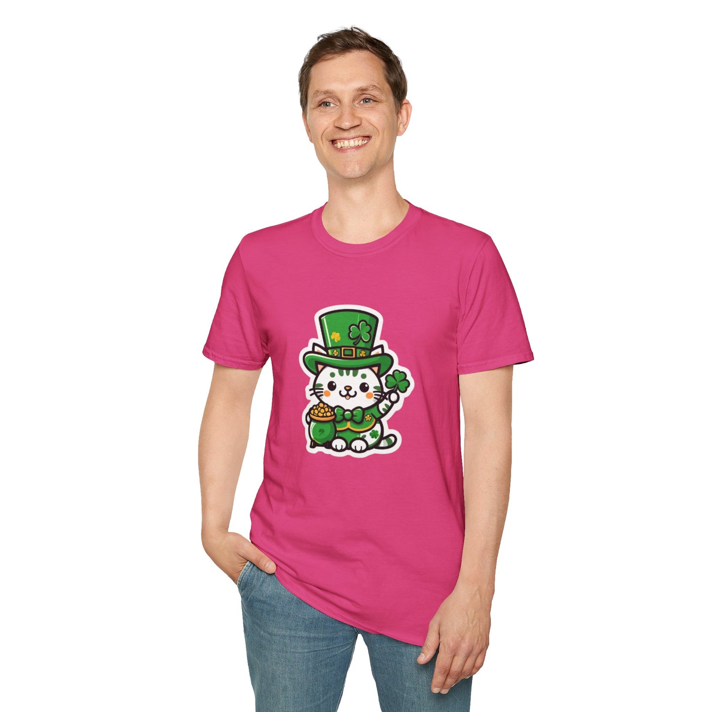 Clover Kitty Unisex Softstyle T-Shirt